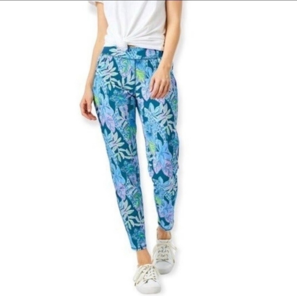 UPF 50 Luxletic 28" Run Around Pants Macaw Blue Tall Me About It Size Small NWT